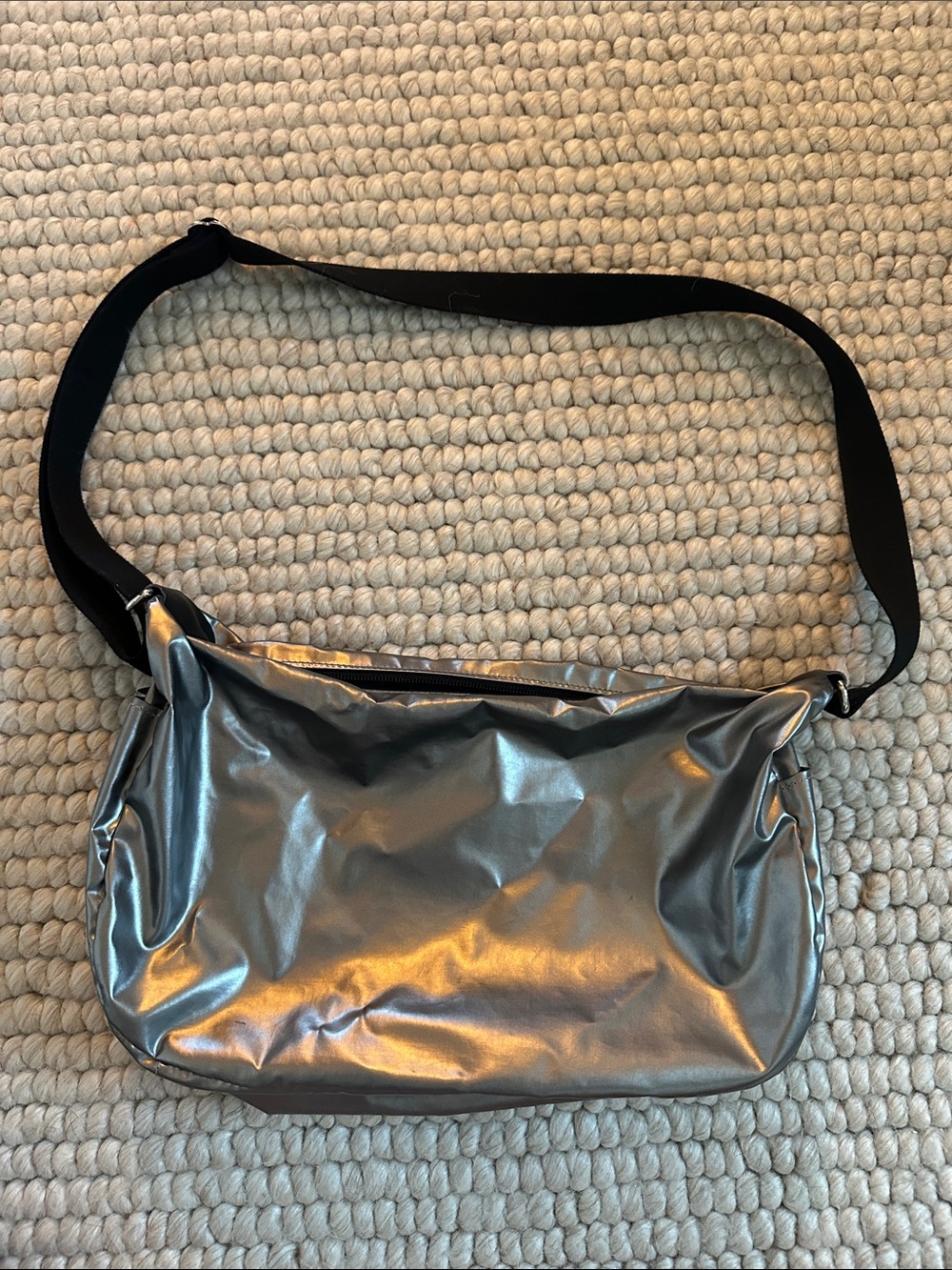 Jack Gomme Paris Metallic Silver LIGHT Shoulder Crossbody Bag
